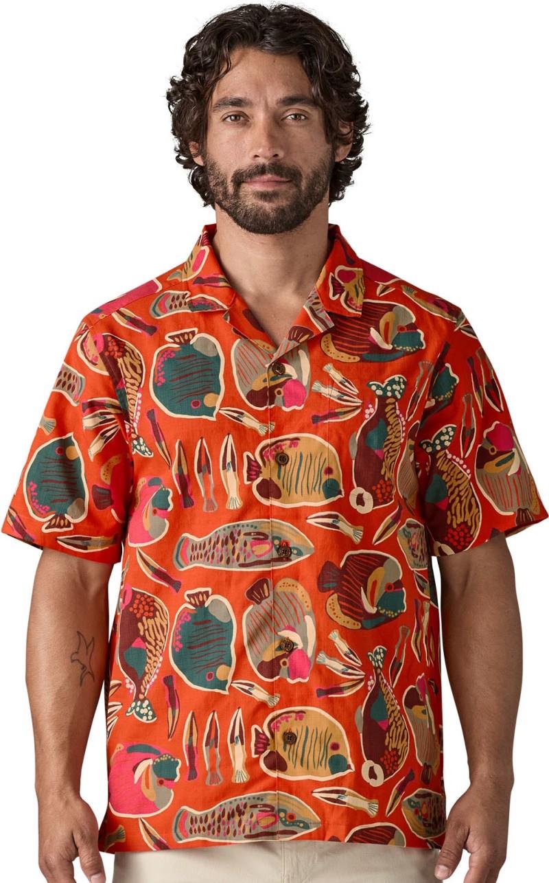 Tidal Threads Camp SS Shirt - Mens - wrasse / pollinator orange 1