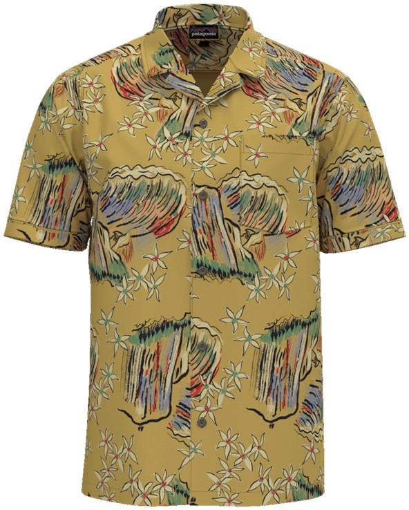 Tidal Threads Camp Shirt - Mens - parallel lines / surfboard yellow 1