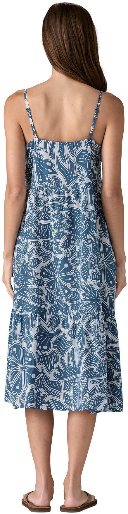 Tidal Threads Dress - bees and flowers / still blue 1