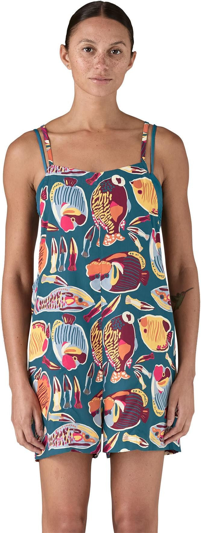 Tidal Threads Romper - Womens - wrasse / wetland blue 1