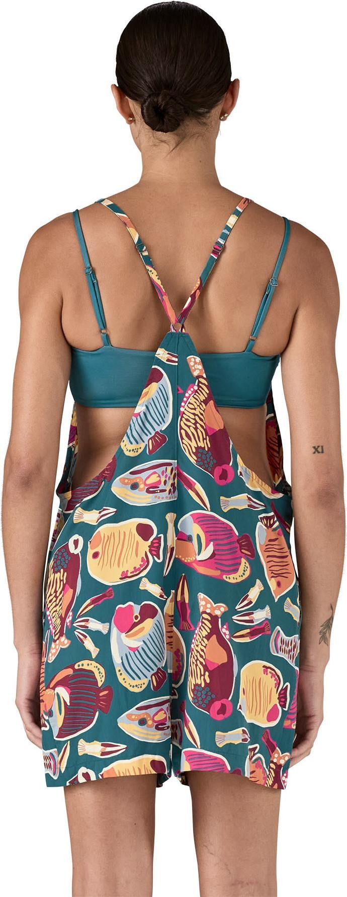 Tidal Threads Romper - Womens - wrasse / wetland blue 1