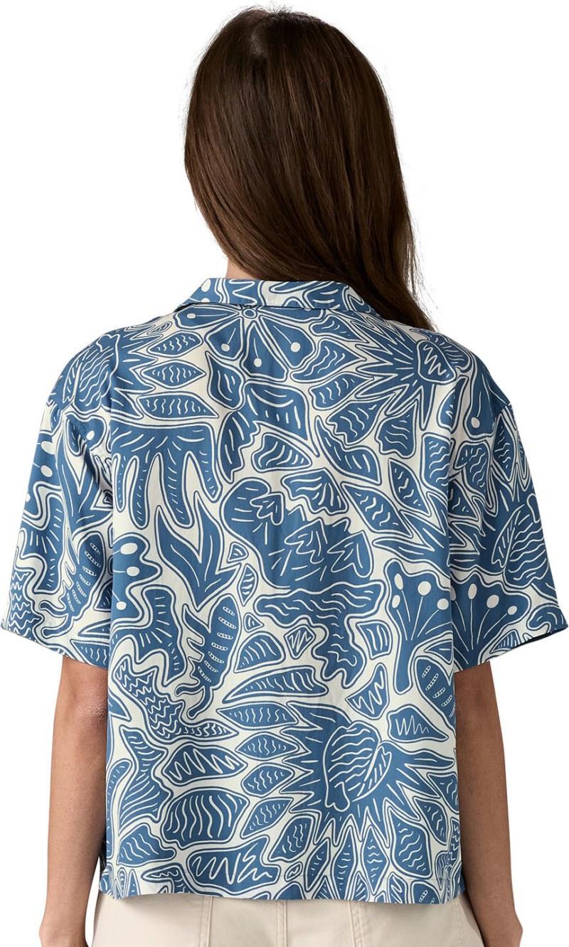 Tidal Threads SS Shirt - Womens - bees and flowers / still blue 1