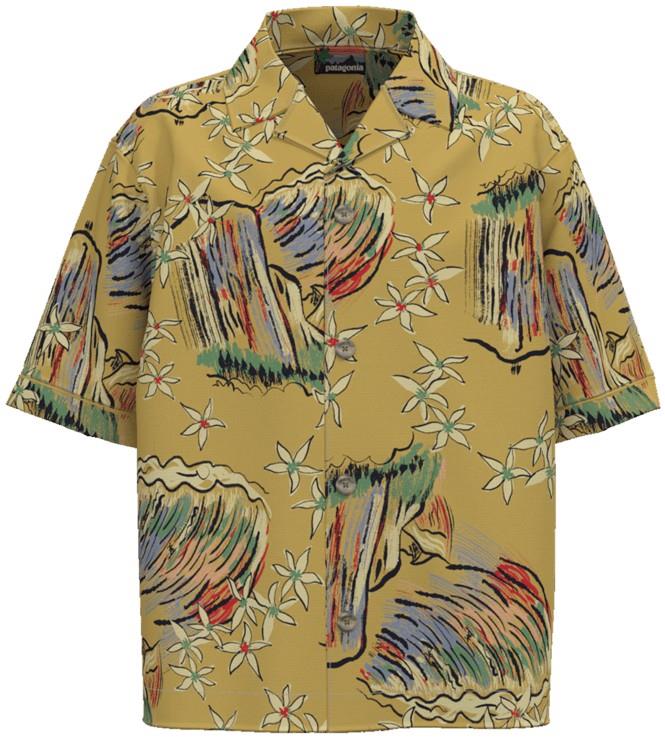 Tidal Threads Shirt - Kids - parallel lines / surfboard yellow 1