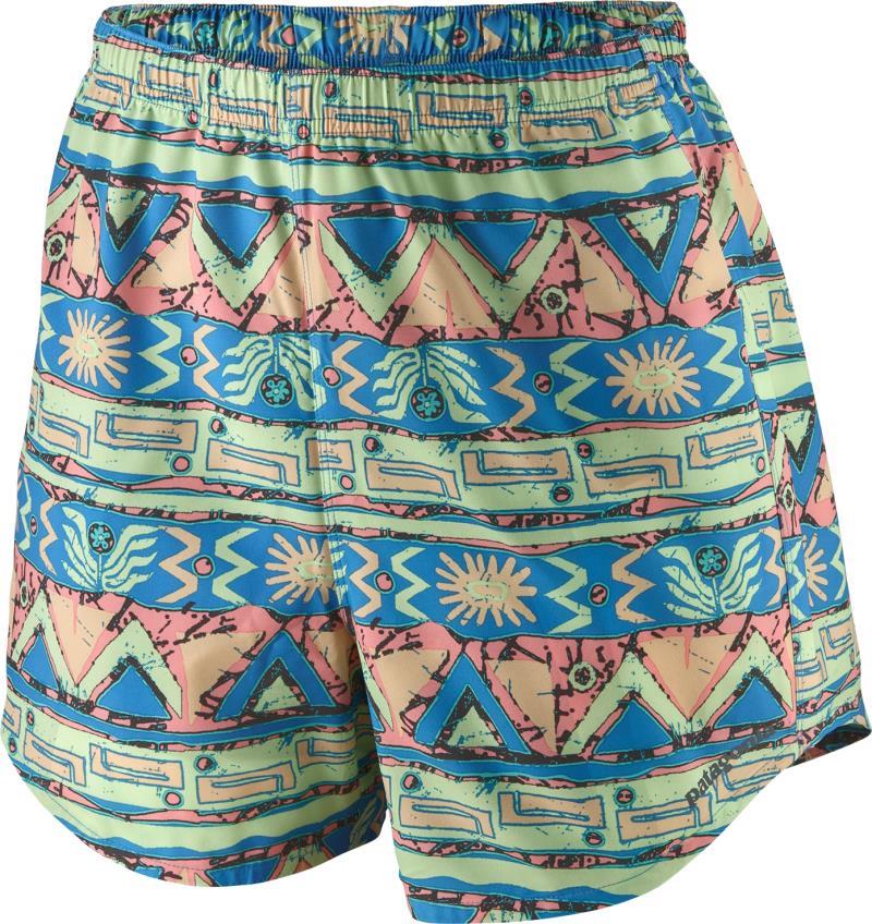 Trailfarer Shorts, 4" Inseam - Womens - High Hopes Geo / Salamander Green 1