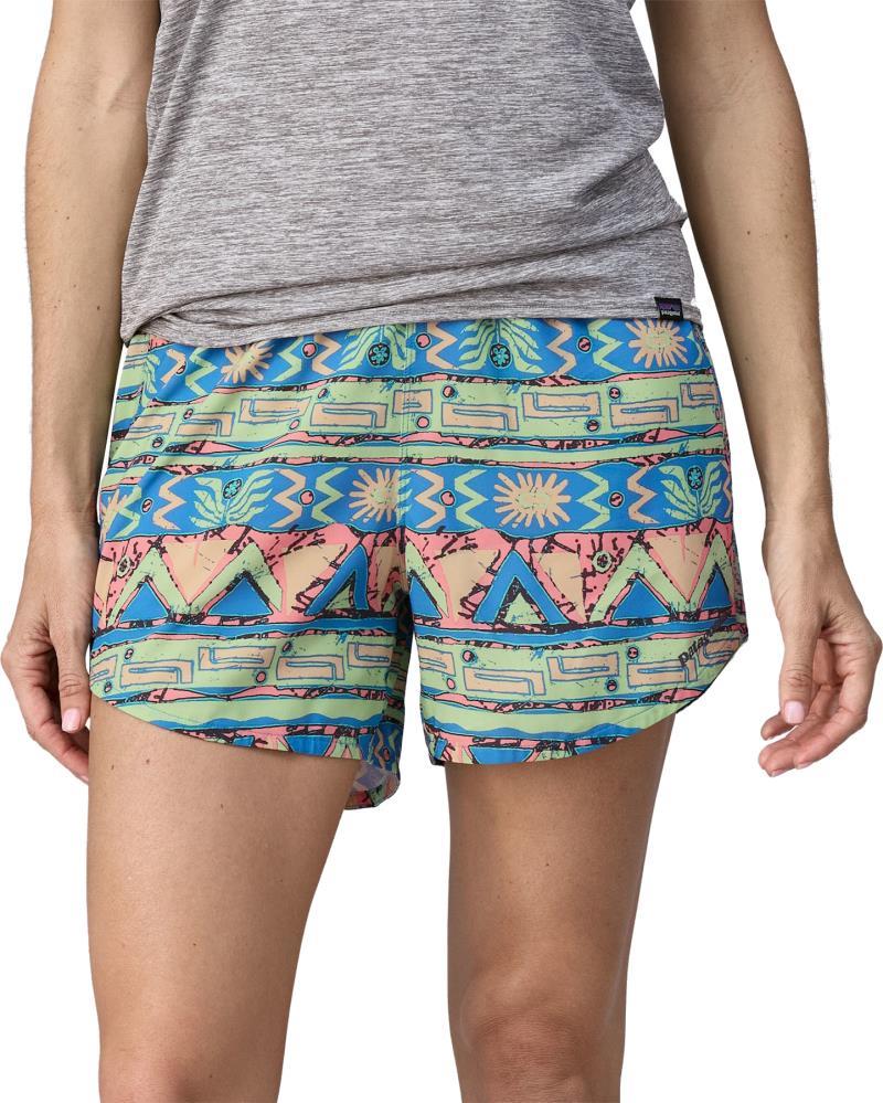 Trailfarer Shorts, 4" Inseam - Womens - High Hopes Geo / Salamander Green 2