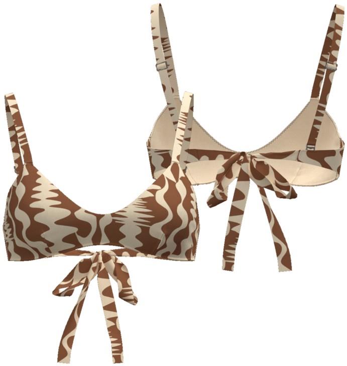 Triangle Top - Womens - squiggles / earthworm brown 1