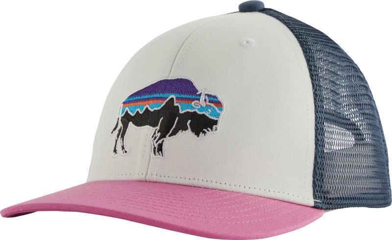Trucker Hat - Kids - Fitz Roy Bison / White w/Marble Pink 1