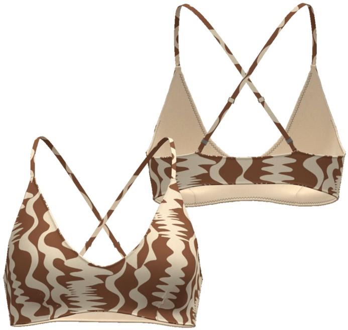 V-Neck Top - Womens - squiggles / earthworm brown 1