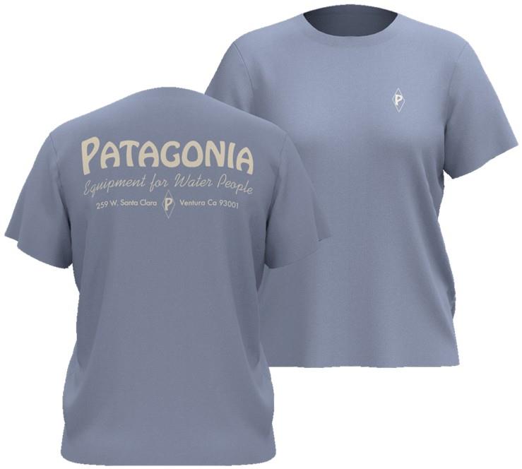 Water People Banner Tee - Womens - ghost blue 1