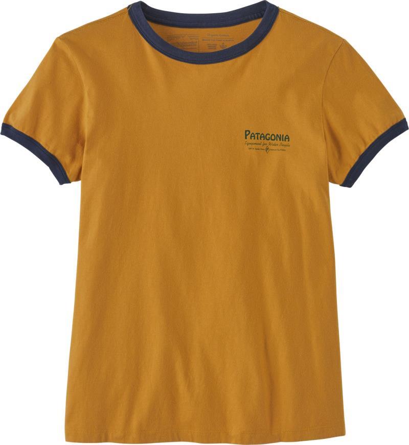 Water People Organic Ringer Tee - Womens - Water People Gator / Pufferfish Gold 1