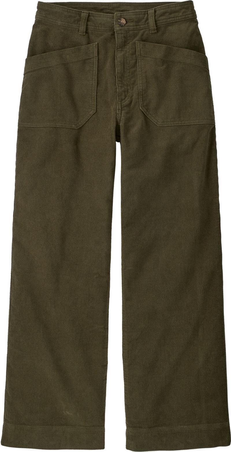 Wide Leg Cord Pants - Womens - Basin Green 1