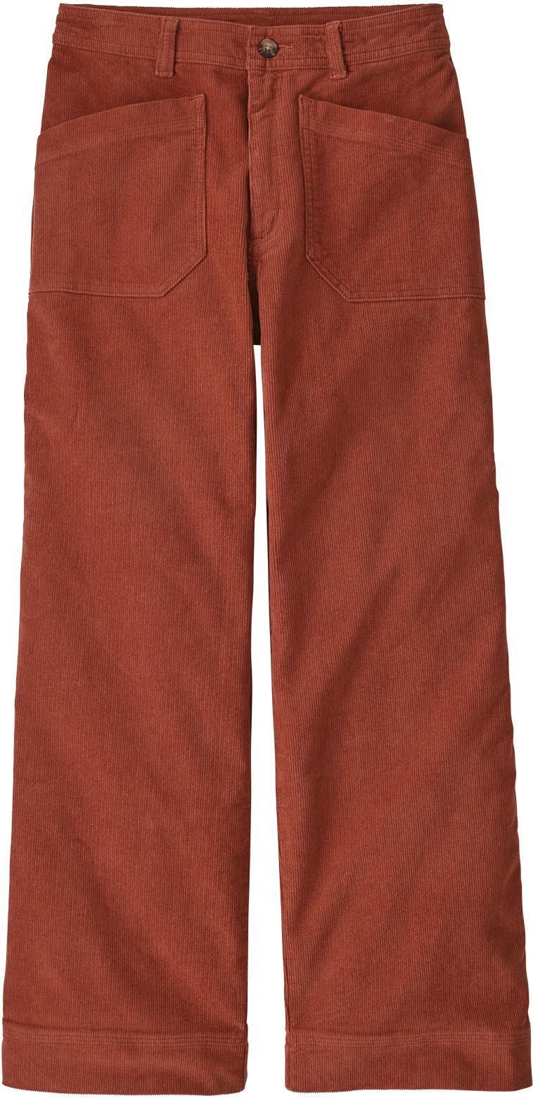 Wide Leg Cord Pants - Womens - burl red 1