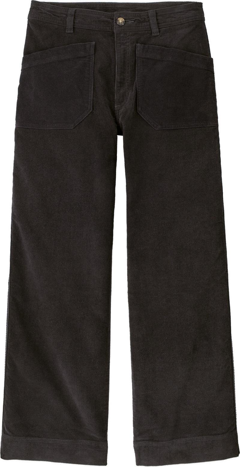 Wide Leg Cord Pants - Womens - ink black 1