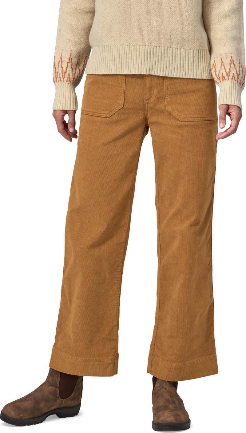 Wide Leg Cord Pants - Womens - nest brown 1