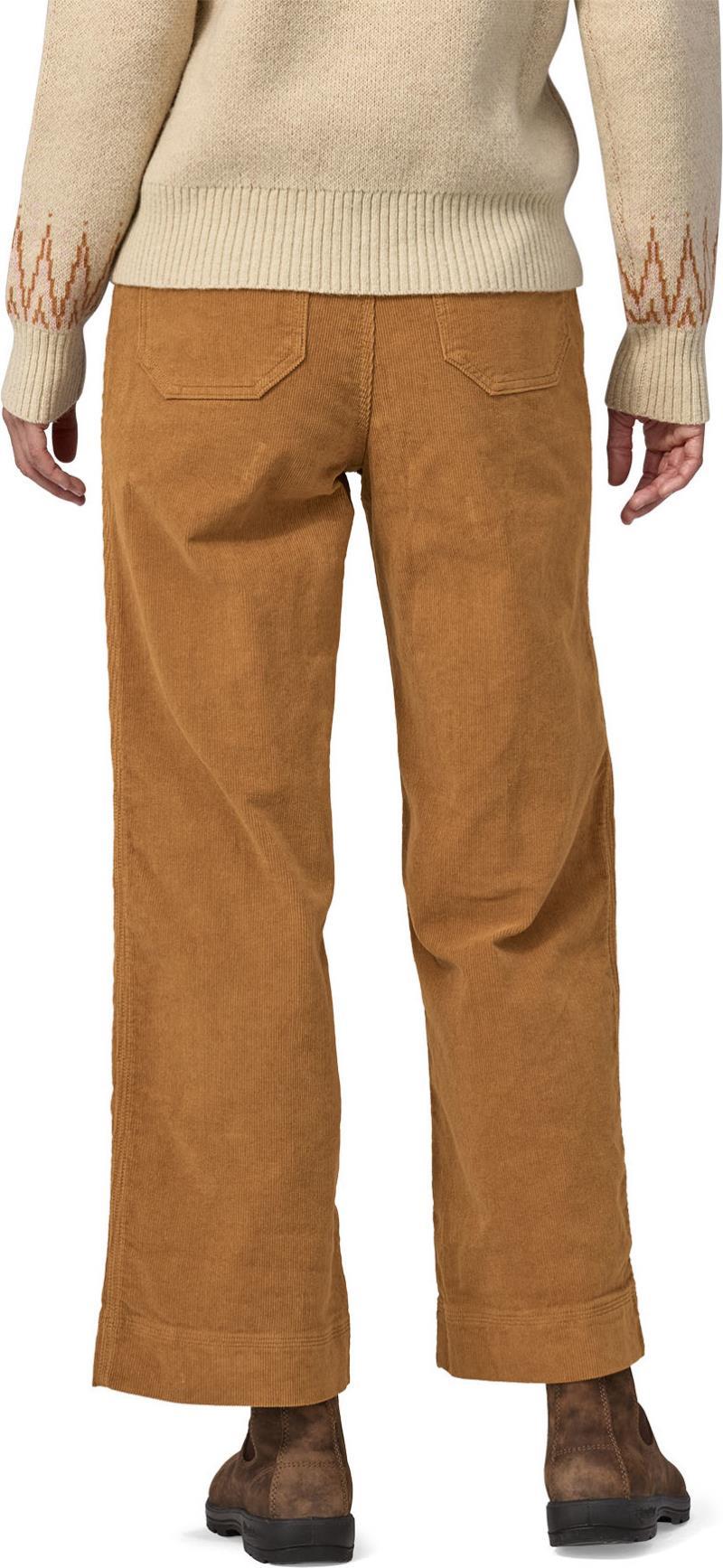 Wide Leg Cord Pants - Womens - nest brown 1