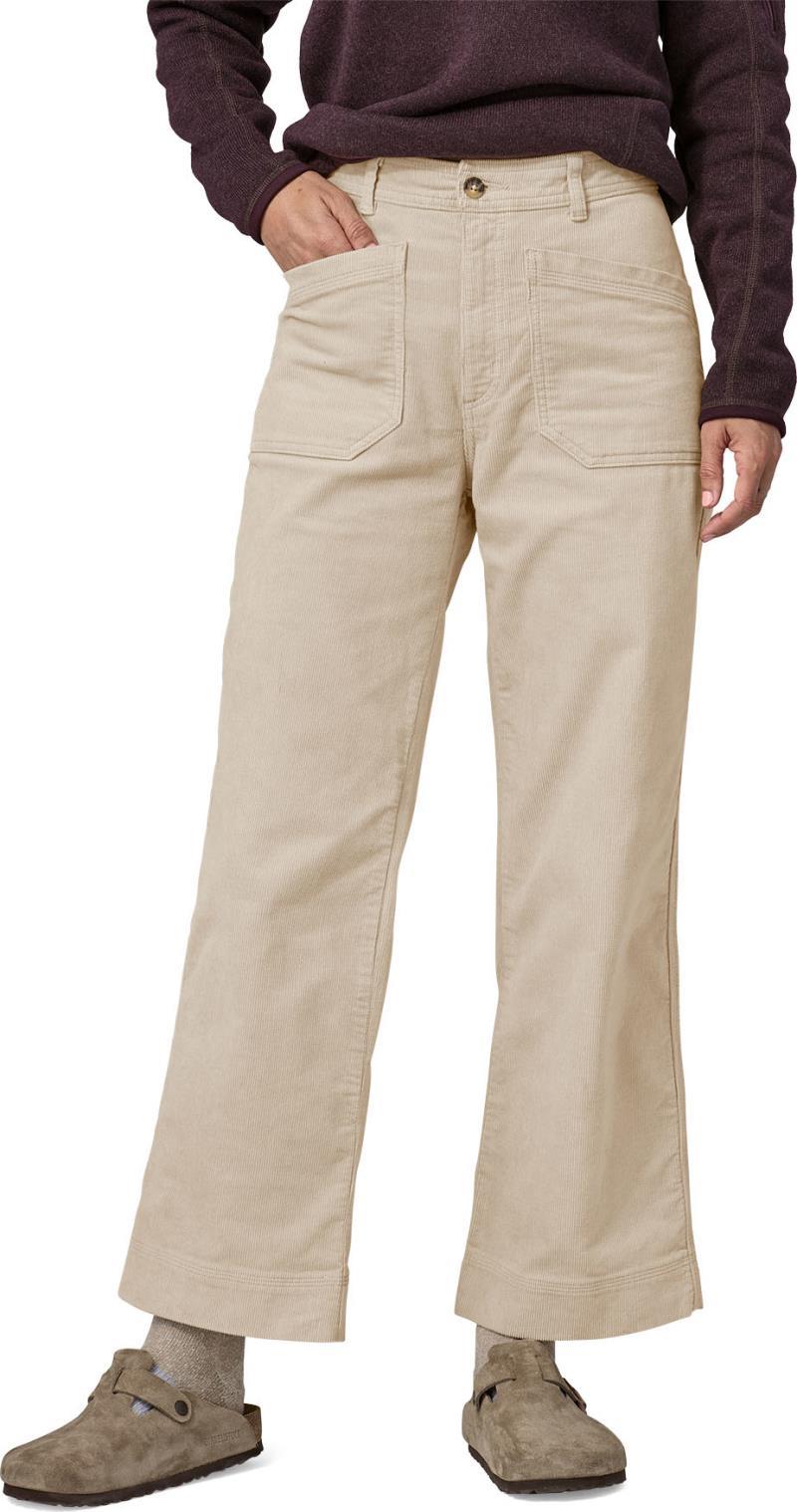 Wide Leg Cord Pants - Womens - pumice 1