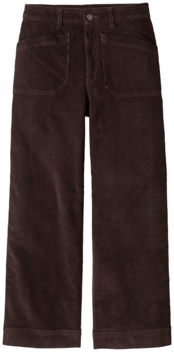 Wide Leg Corduroy Pants - Womens - den brown 1