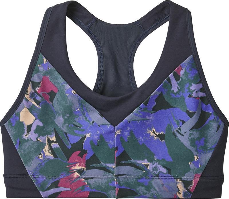 Wild Trails Sports Bra - Abstract Jungle / Smolder Blue 1