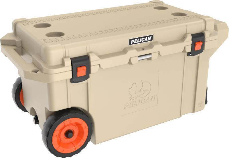 Elite Wheeled Cooler 80QT - tan 1