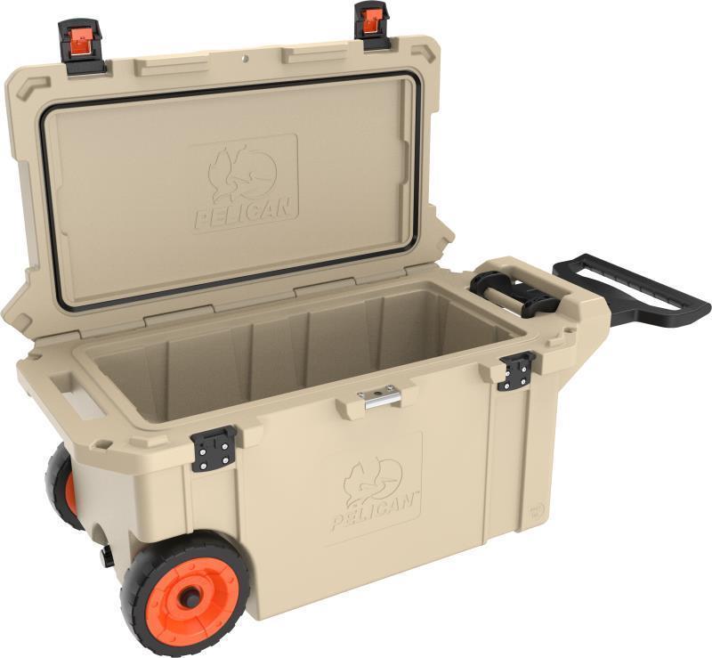 Elite Wheeled Cooler 80QT - tan 1