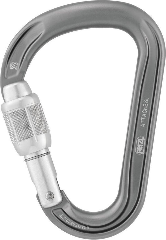 Attache Carabiner - Round-Stock - Screw-Lock - Gray 1