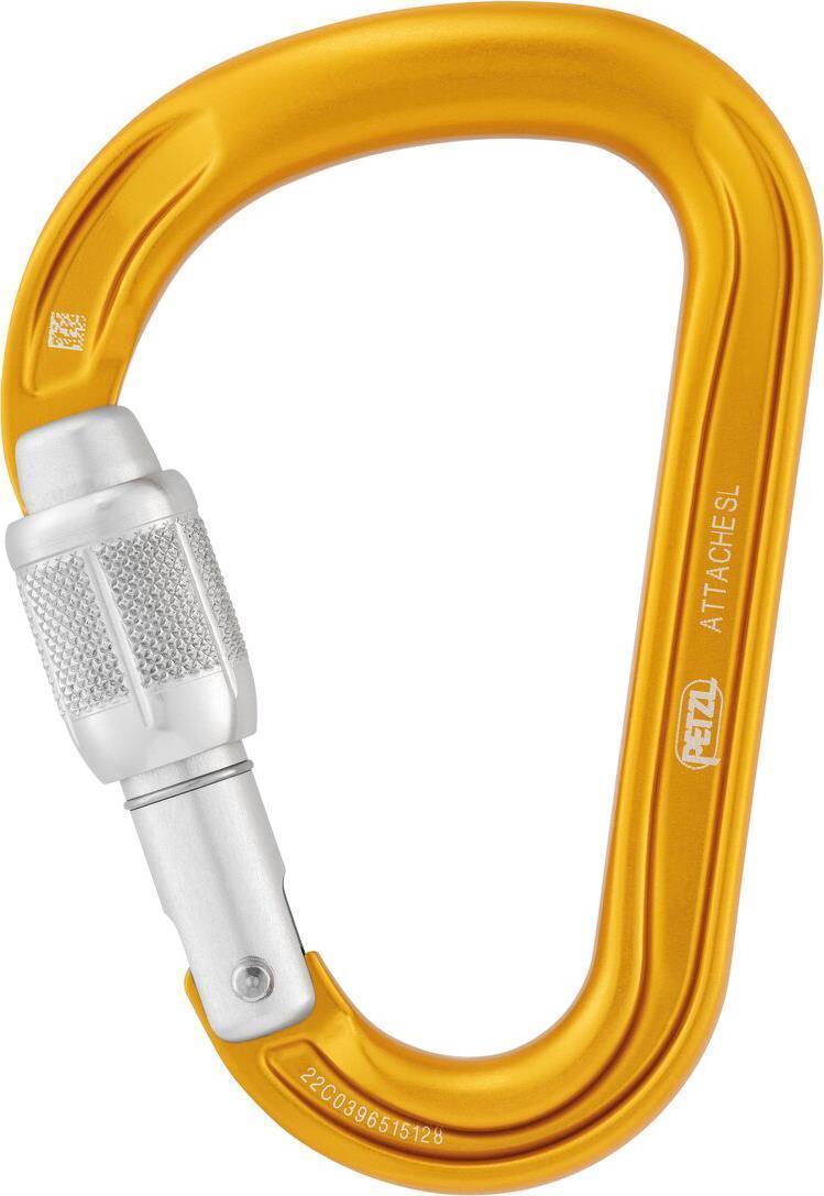 Attache Carabiner - Round-Stock - Screw-Lock - Yellow 1