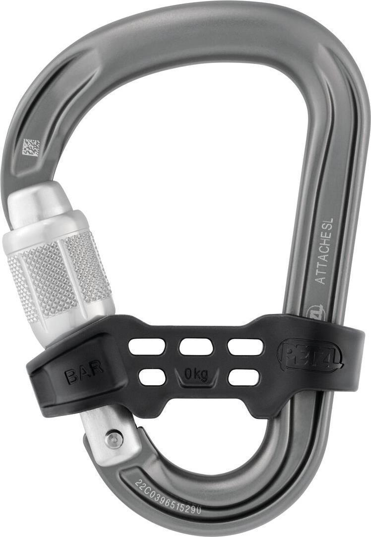Attache Carabiner - Unidirectional - Screw-Lock - Gray 1