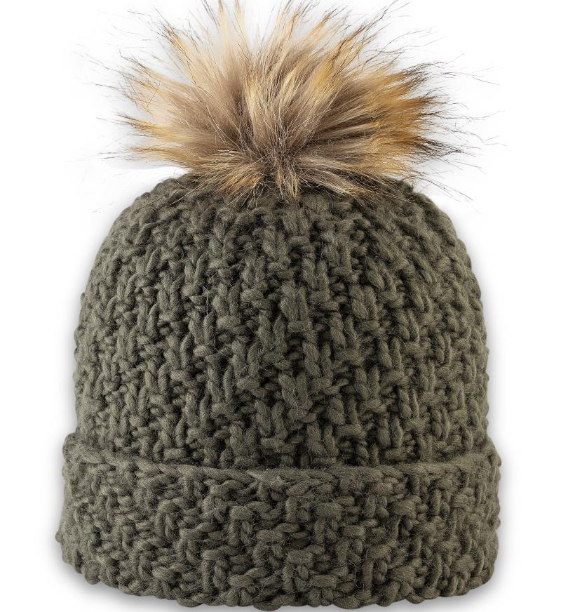Diva Beanie - Womens - Olive 1