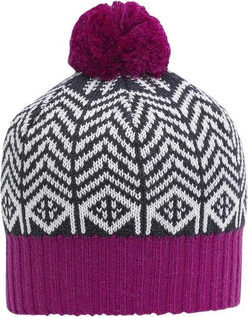 Dot Beanie - Womens - Magenta 1