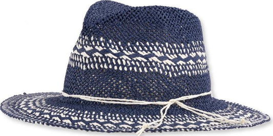 Hayden Straw Sun Hat - Womens - Blue 1