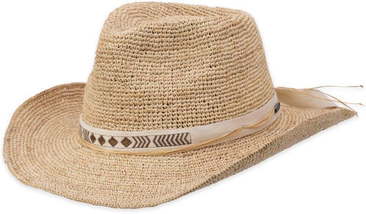 Janis Straw Cowgirl Sun Hat - Womens - Wicker 1