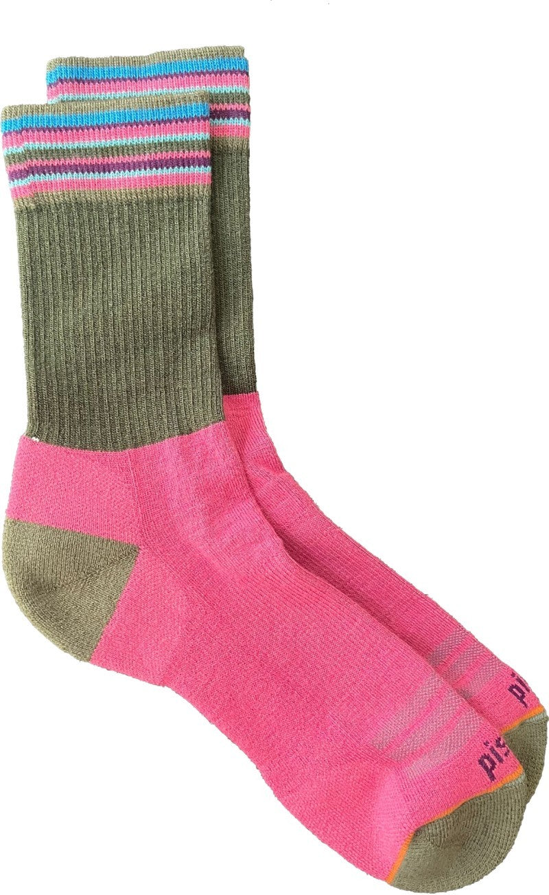 Kaiya Crew Socks - Womens - olive 1