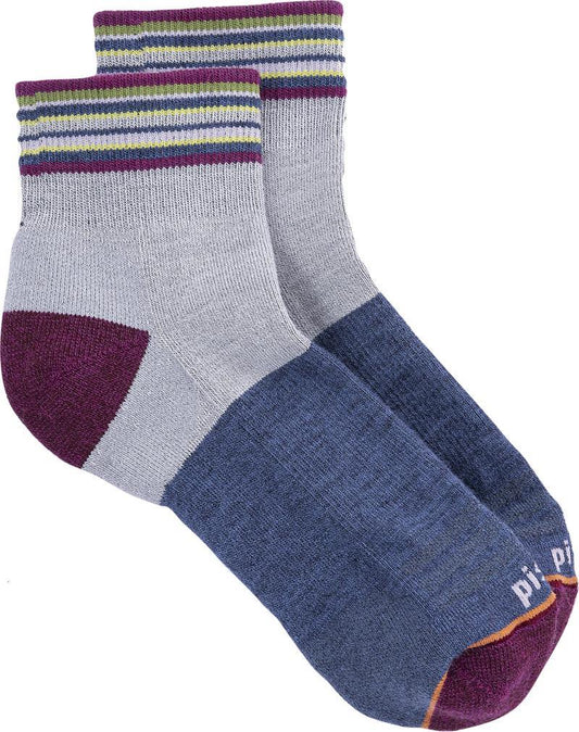 Kaiya Quarter Socks - Womens - blue 1