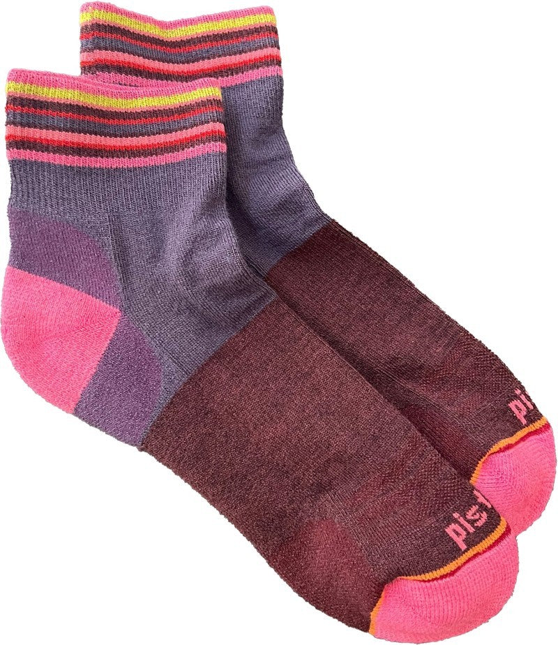Kaiya Quarter Socks - Womens - dark purple 1