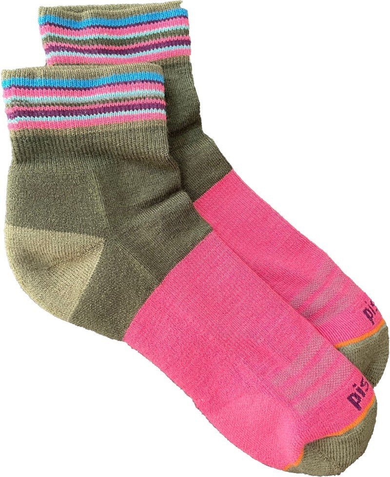 Kaiya Quarter Socks - Womens - olive 1