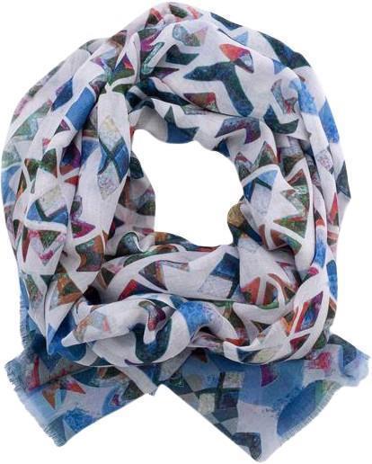 Leah Scarf - Womens - Blue 1
