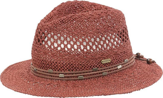 Regan Straw Cowgirl Sun Hat - Womens - Cayenne 1