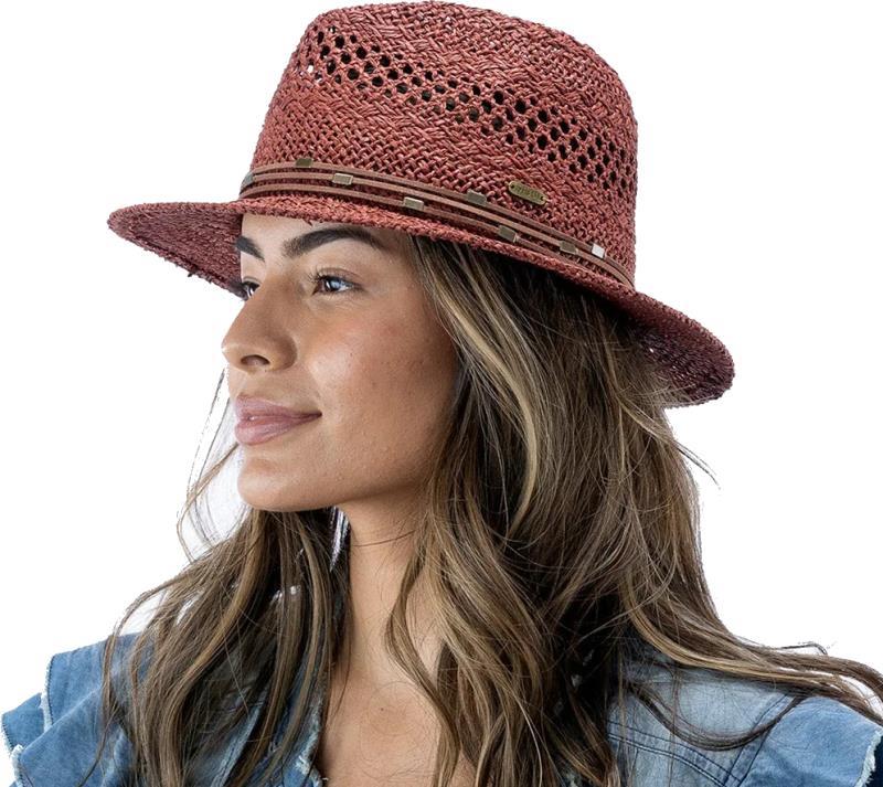 Regan Straw Cowgirl Sun Hat - Womens - Cayenne 2