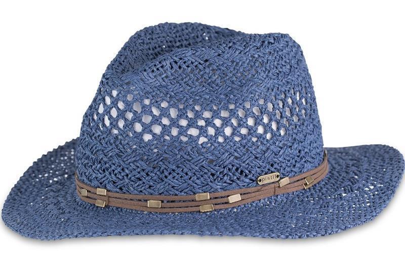 Regan Straw Cowgirl Sun Hat - Womens - Indigo 1