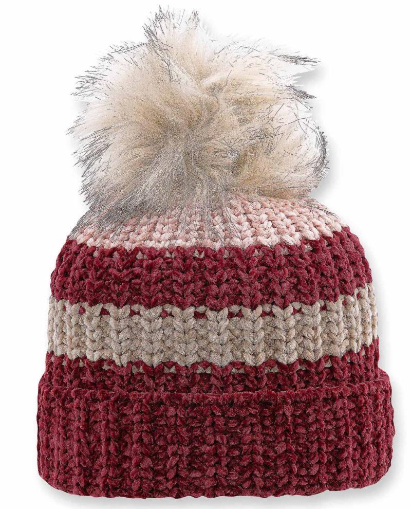 Zeta Beanie - Womens - Garnet 1