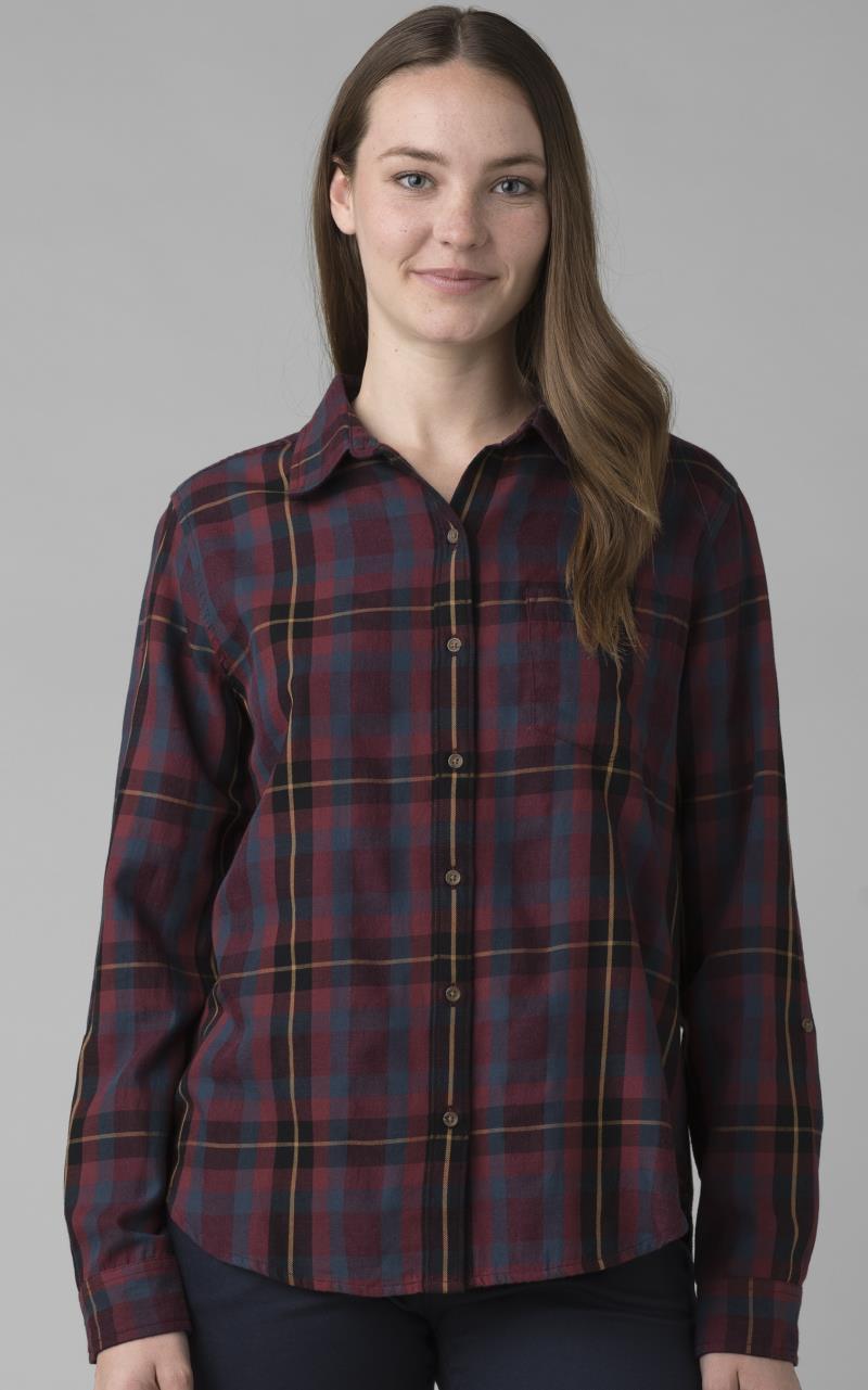 Alfie Flannel - Womens - Maroon 2