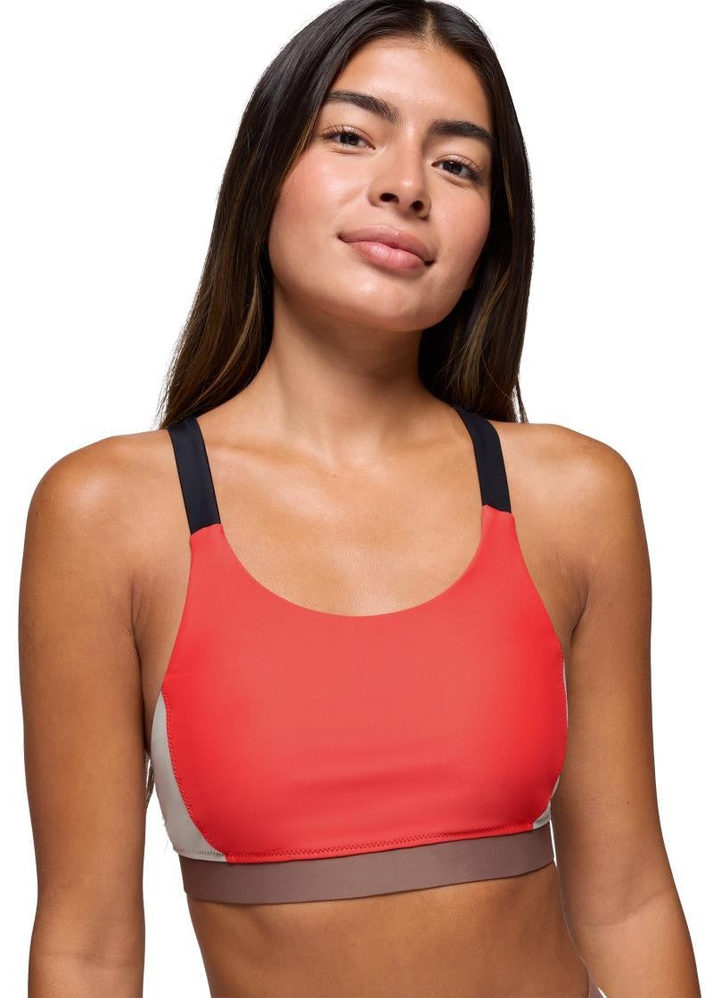 Baja Bound Sport Top - Womens - rose fire colorblock 1