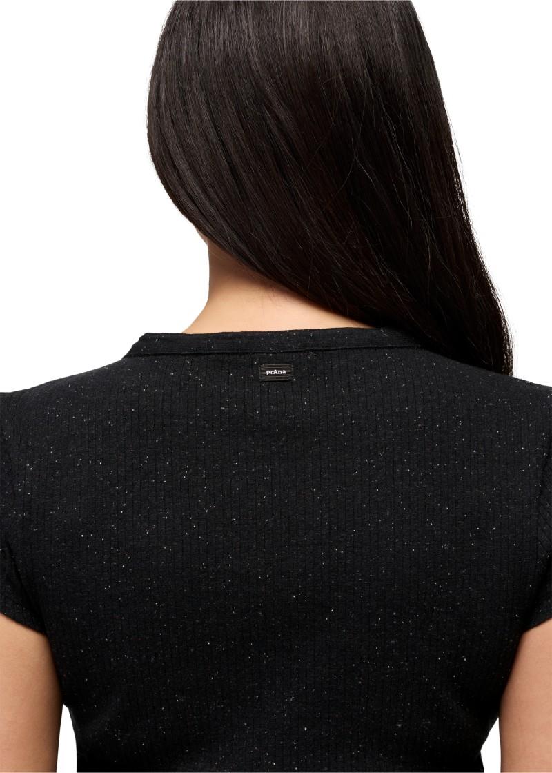 Cambria Cove Button Up SS - Womens - black heather 1