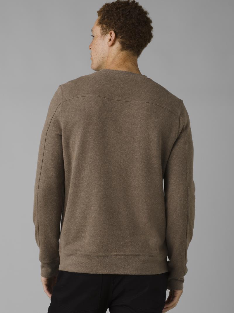 Cardiff Fleece Crew - Mens - mud heather 1