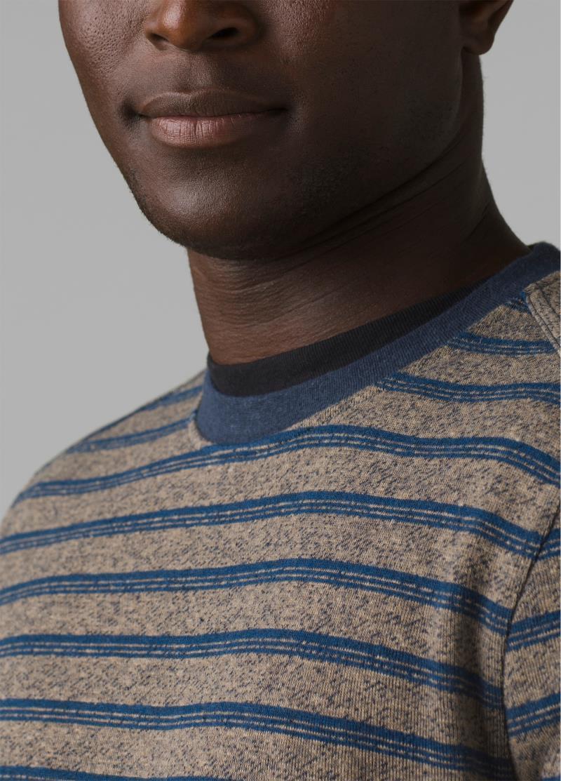 Cardiff Fleece Crew - Mens - nocturnal stripe 1