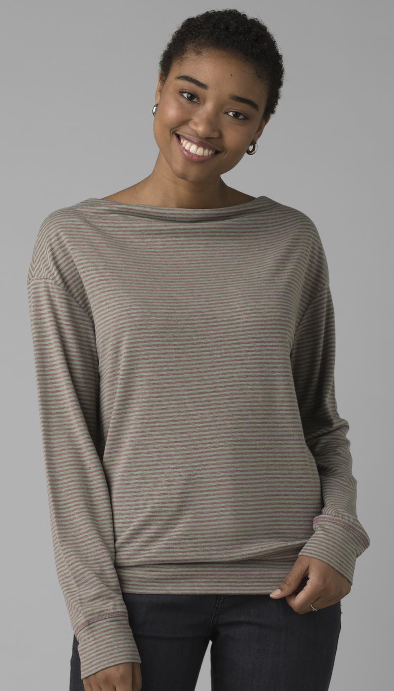 Cozy Up Aires Top - Womens - sage brush stripe 1