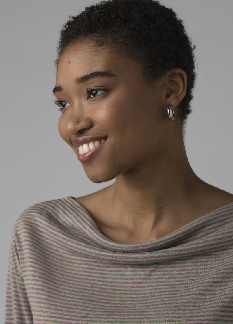 Cozy Up Aires Top - Womens - sage brush stripe 1