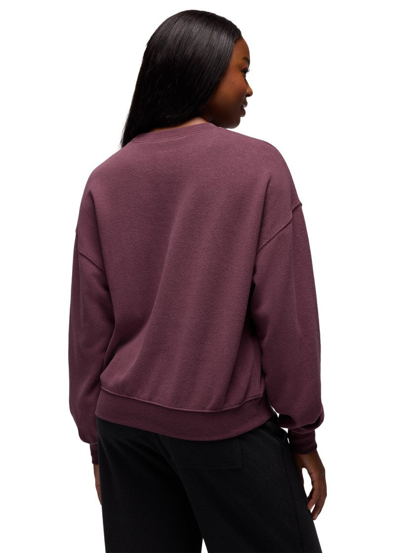 Cozy Up Crew Sweatshirt - Womens - vino 1