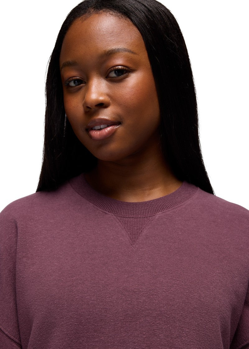 Cozy Up Crew Sweatshirt - Womens - vino 1