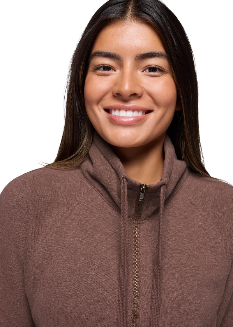 Cozy Up Full Zip - Womens - carob heather 1